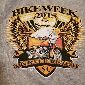 2015 Myrtle Beach Bike Week gray t-shirt.  Size  Large